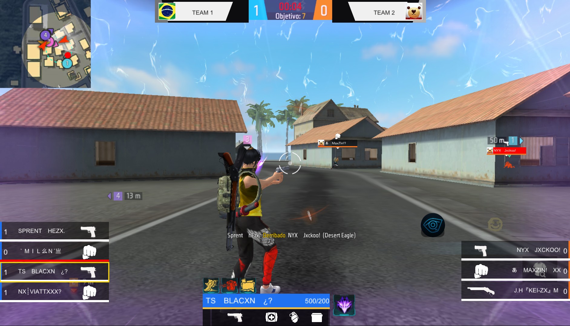 Observer profesional Free Fire sala de liga