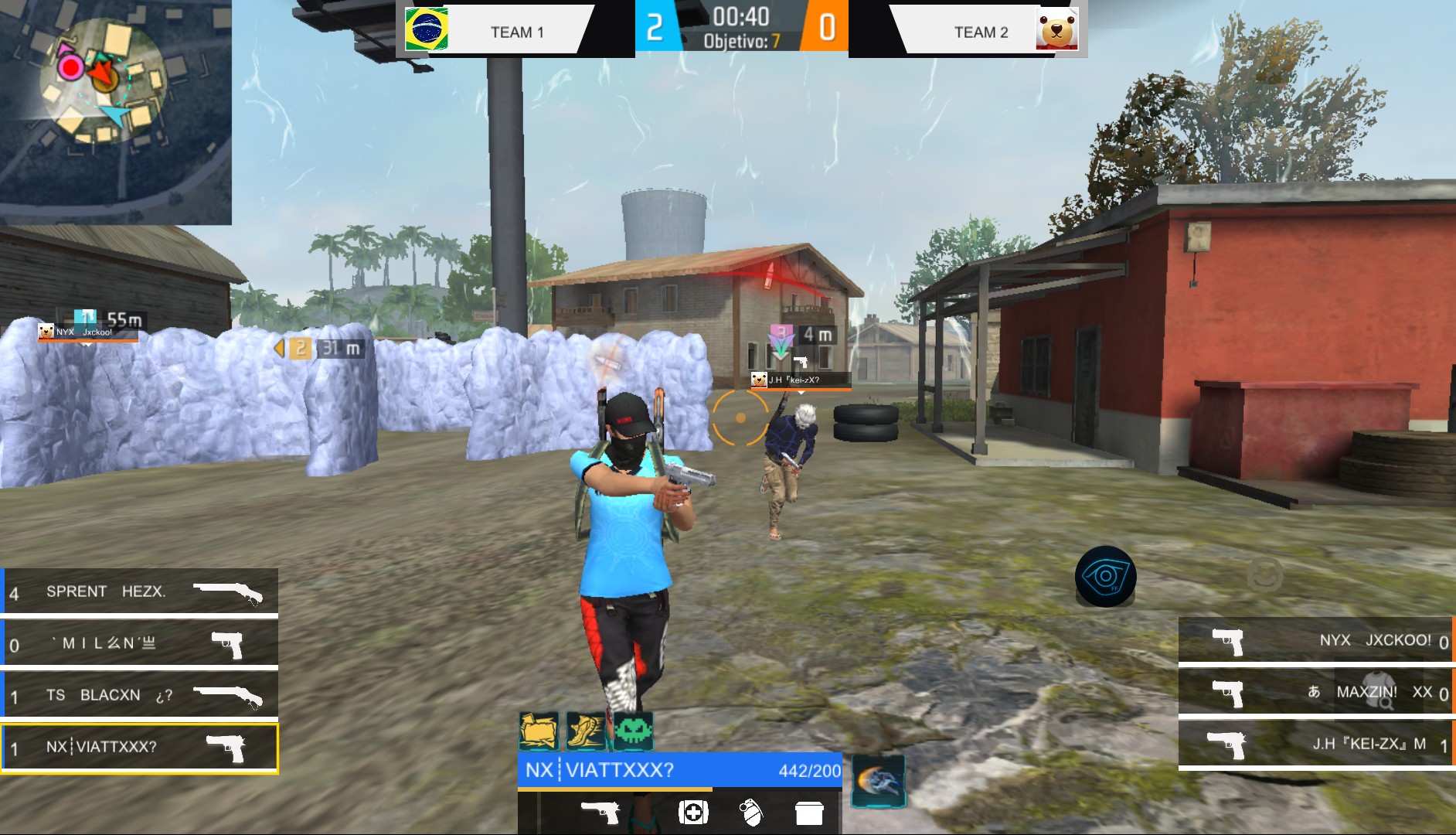 Observer profesional Free Fire sala de liga