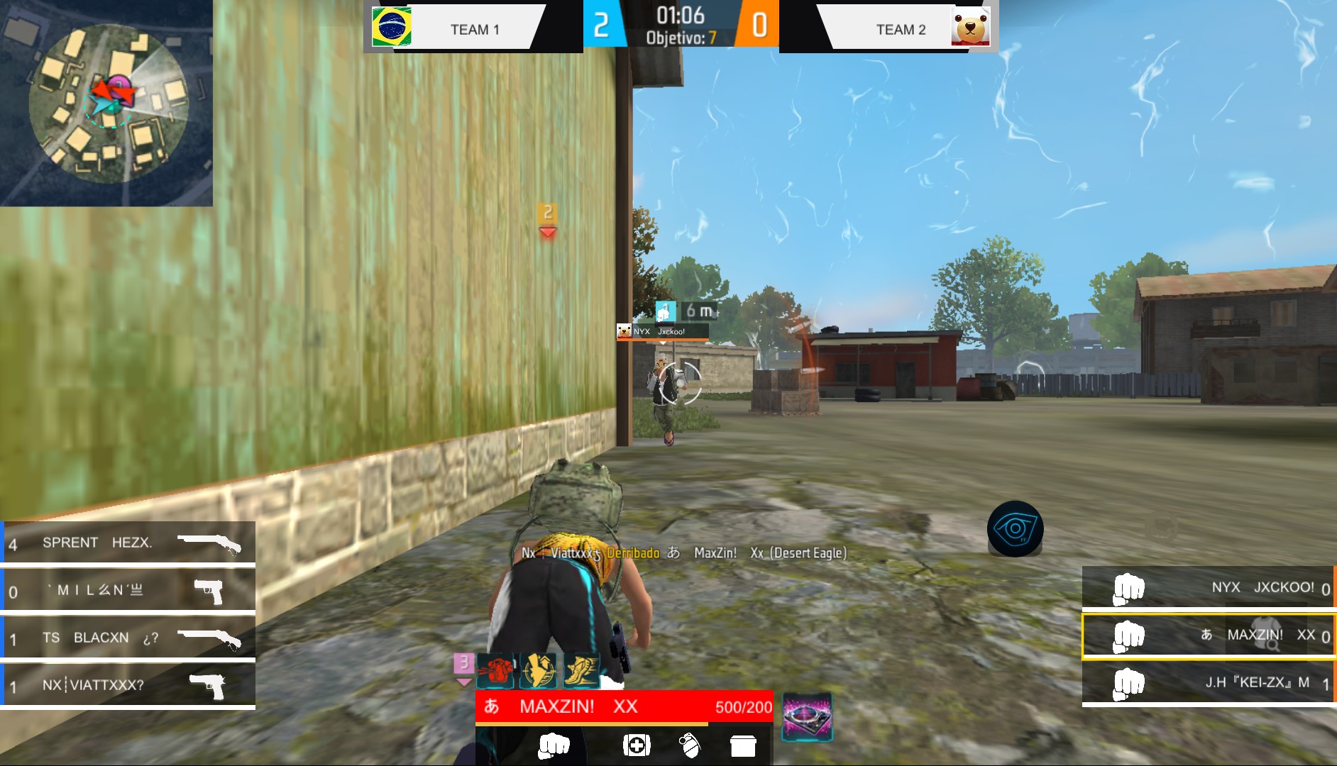 Observer profesional Free Fire sala de profesional