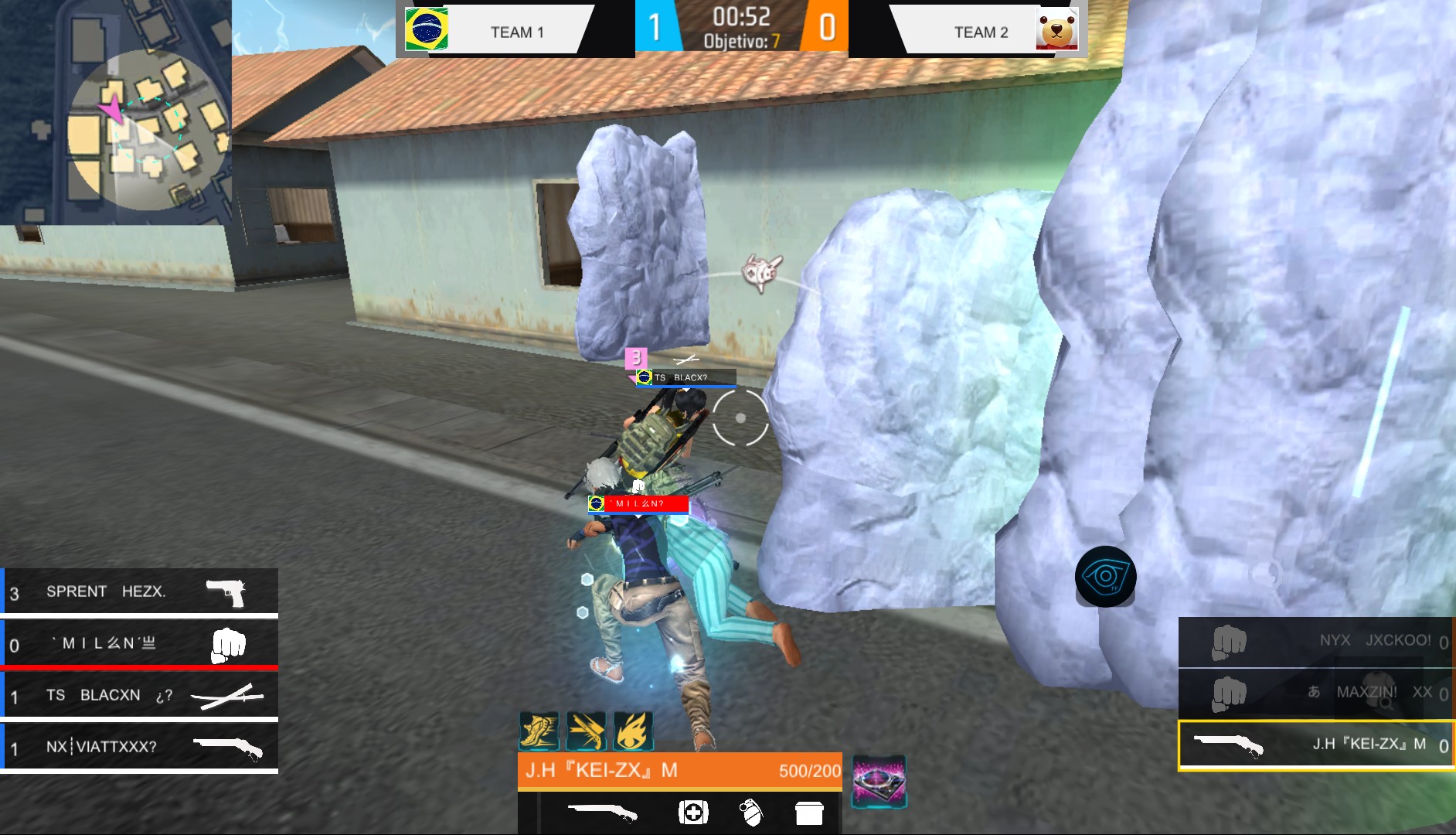 Observer profesional Free Fire sala de liga