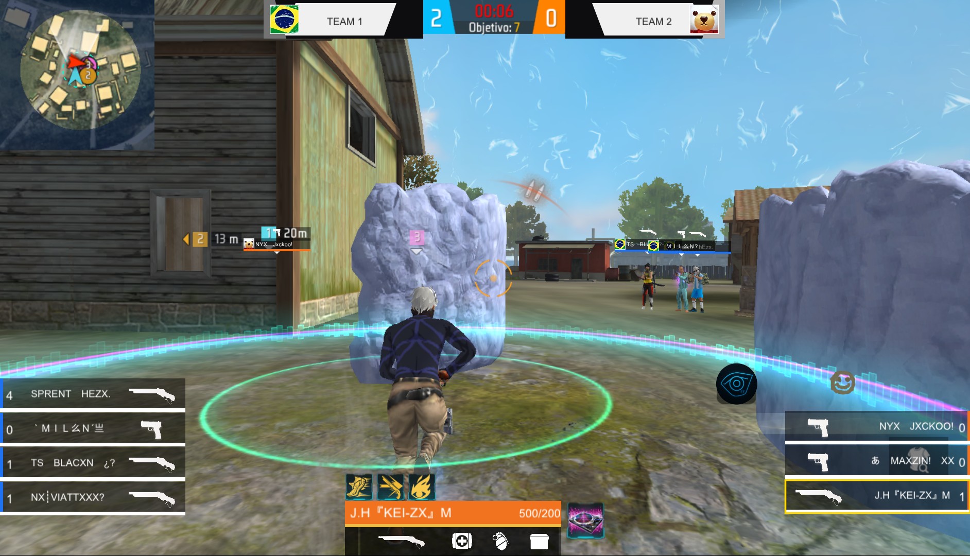 Observer profesional Free Fire sala de liga