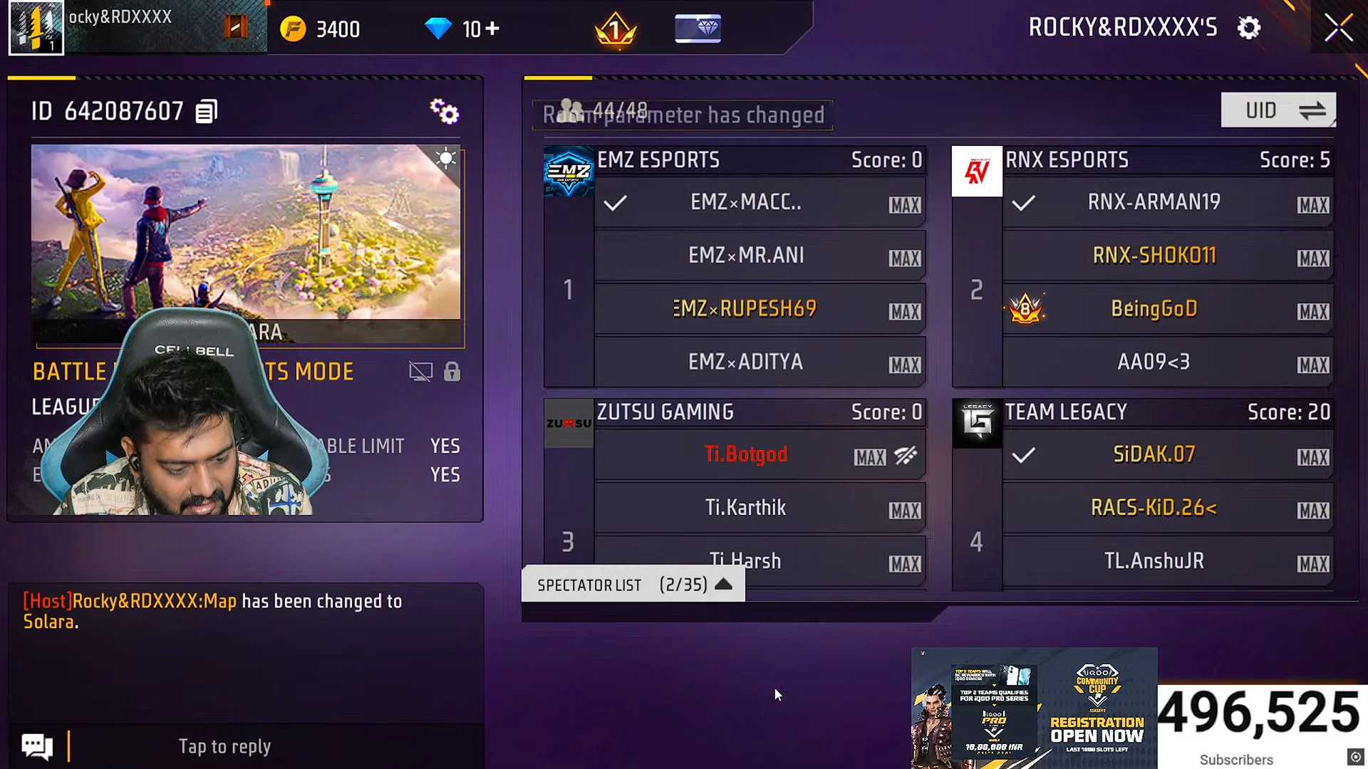 Organizar torneo Free Fire